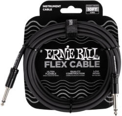Ernie Ball 6434 gitárkábel, 3 méter, fekete