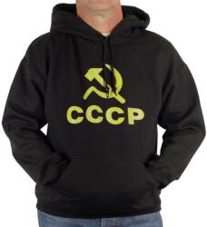 TifanTEX Hanorac CCCP negru, litere galbene (hanorac retro sovietic) (2746H7)