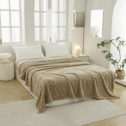 Ralex Pucioasa Patura Cocolino UNI pentru pat dublu 200x230 cm, model fluturi Bej Pucioasa Patura