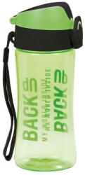 DERFORM Sticlă apă copii, recipient plastic 400ml, BackUp, transparent, verde