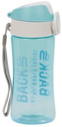 DERFORM Sticla apă copii, recipient plastic 400ml, BackUp, transparent-turcoaz