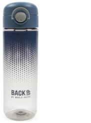 DERFORM Sticlă apă copii, recipient plastic 600ml, BackUp, albastru-gri