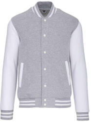 Kariban Uniszex vastag patentos pulóver, Kariban KA497, Oxford Grey/White-2XL (ka497oxg-wh-2xl)