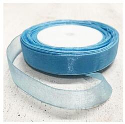  Organza szalag, világoskék, szélessége: 15 mm. Az ár EGY méterre vonatkozik!