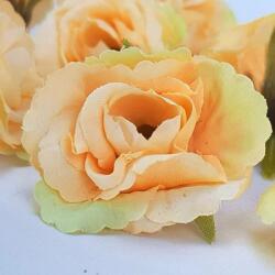  Fodros mini rózsafej, sötét barack szinű. Átmérője kb. 4 cm