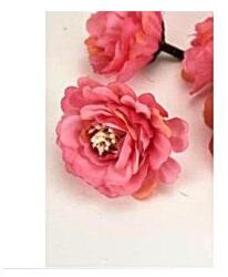  Fodros virágfej, sötétrózsaszín. Mérete. 4 cm