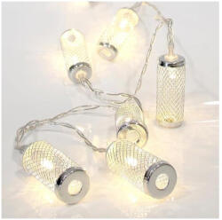 EUROLAMP Lanț luminos Eurolamp LED cu cilindru metalic, alb cald, 10 LED-uri, 1 buc (600-11134)