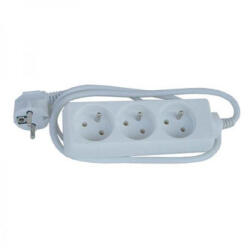  Cablu de rețea prelungitor 230V, CEE7 (ștecher) - priză 3x, 10m, alb, SUPPLY