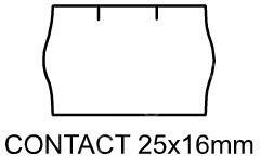  Etichete Contact 25x16mm alb rotund