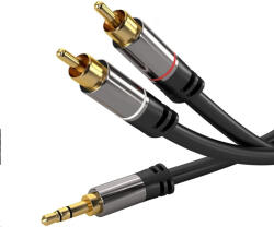 PremiumCord Cablu PREMIUMCORD, Jack 3.5mm-2xCINCH M/M 5m (kjqcin5)
