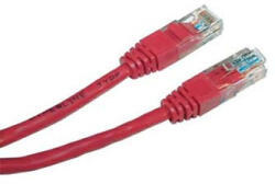 Cablu LAN de rețea UTP patchcord, Cat. 5e, RJ45 tată - RJ45 tată, 0, 25 m, neecranat, roșu, economic, ALIMENTARE