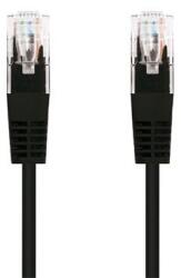 C-TECH patchcord Cat5e, UTP, negru, 0.25m (CB-PP5-025BK)
