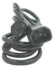 Logo Cablu de alimentare prelungitor 230V, C13 - C14, 3m, aprobat VDE, negru, Logo, blister, REDUCERE