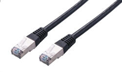 C-TECH Patchcord Cat5e, FTP, negru, 0.5m (CB-PP5F-05BK)