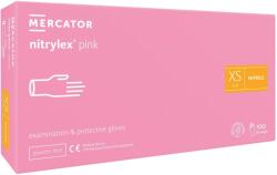 Mercator Medical NITRYLEX PINK - Mănuși din nitril (fără pulbere) roz, 100 buc, XS