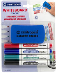 Centropen Marker Centropen 8559/4 + burete pentru table albe 4 culori varf cilindric 2, 5 mm (2010201198)