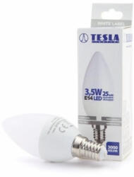 TESLA TESLA - LED CL143530-2, bec cu lumânare cu lumânare, E14, 3, 5W, 230V, 249lm, 25 000h, 3000K alb cald