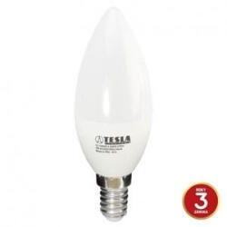 TESLA TESLA - LED CL140540-4, bec de lumânare cu lumânare, E14, 5W, 230V, 470lm, 15 000h, 4000K alb rece
