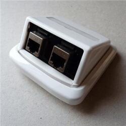 ABB Priză dublă ABB TANGO 2xRJ45 cat5e STP alb ABB TANGO 2xRJ45 cat5e STP alb (2380)