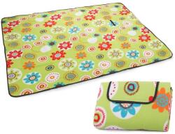  Pătură de picnic cu strat inferior impermeabil 150x200 cm, flori Patura