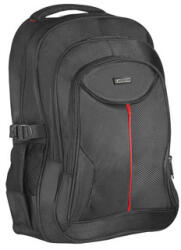 Defender Rucsac pentru laptop 15.6", Carbon, poliester negru, buzunare inferioare și laterale impermeabile, Defender