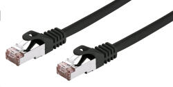 C-TECH Patchcord Cat6, FTP, negru, 0.25m (CB-PP6F-025BK)