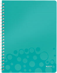 Leitz Notebook WOW A4, PP, linie, albastru gheață (46370051)