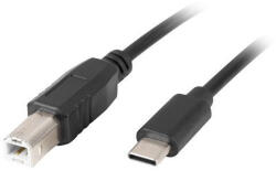 Lanberg Cablu de la USB-C (M) la USB-B (M) 2.0 de 1, 8 m, negru (CA-USBA-13CC-0018-BK)