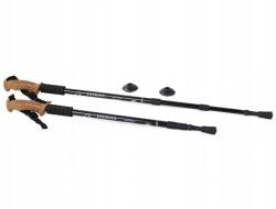 Nordic Walking Bețe de trekking pentru mers nordic cu mâner ergonomic din plută, 135 cm, 2 buc, roșu