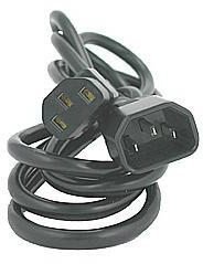 Logo Cablu de retea prelungitor 230V, C13 - C14, 2m, omologat VDE, negru, Logo