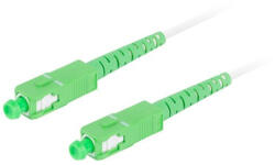 Lanberg patch cord optic SM SC/APC-SC/APC simplex 5m LSZH G657B3 diametru 3mm, culoare albă (FO-SASA-SS31-0050-WH)