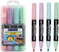 Centropen Highlighter Centropen 8542/4 Highlighter Flexi Soft pastel 4 culori vârf tip pană 1-5mm (2040400149)