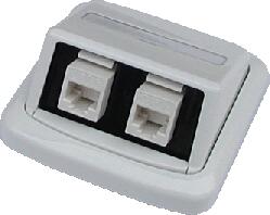 ABB Priză dublă ABB TANGO 2xRJ45 Cat5e UTP alb (2420)