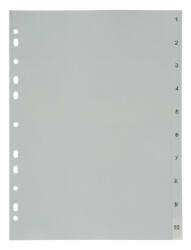 Herlitz Puncție A4 1-10 PP numeric gri (80014000)