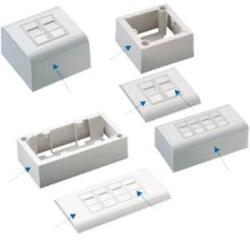 Datacom STP 2xRJ45 priză Cat5e (încastrat și deasupra tencuielii) (2366)