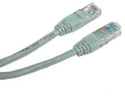 Logo Cablu LAN de rețea UTP încrucișat patchcord, Cat. 5e, RJ45 tată - RJ45 tată, 3 m, neecranat, încrucișat, gri, pentru a conecta 2 PC-uri, Logo