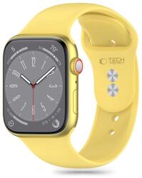 Tech-Protect Szilikon Szíj Apple Watch 4 / 5 / 6 / 7 / 8 / 9 / SE (38 / 40 / 41 mm) - Sárga - smartdiszkont