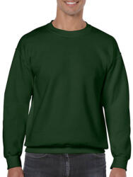 Gildan Uniszex Pulóver Hosszú ujjú Gildan Heavy Blend Adult Crewneck Sweat - 2XL, Sötétzöld