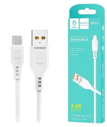 DENMEN D01T USB cable USB - Micro 2, 4A 1M White (D01V)
