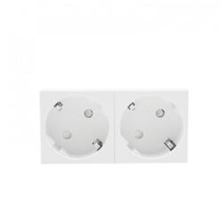 OMU system KM45-DS22 2x2+F dupla dugalj 45x45 moduláris, 45° szerelvényezhető műanyag csatornához (KM45-DS22)