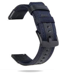 Hello Nylon És Bőr Univerzális Óraszíj - Okosóra Nylon És Bőr Pótszíj 22 mm - Kék