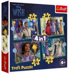 Trefl 34649 - Disney Wish - Dreams come true - 4 az 1-ben puzzle (35, 48, 54, 70 db-os) (34649)