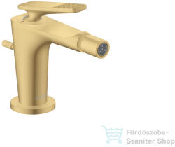 Hansgrohe CITTERIO C bidé csaptelep automata leeresztővel, rombuszmetszéses fogantyúval, szálcsiszolt arany hatású 49211250 (49211250)