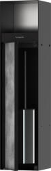 Hansgrohe XtraStoris Rock, beépített WC kefe wc papír tartóval, fekete matt, HAN-56062670 (HAN-56062670)