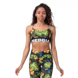 NEBBIA Earth Powered sports bra S | Női | Melltartó | Zöld | 565-JUNGLEGREEN