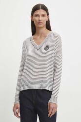 The Kooples gyapjú pulóver könnyű, női, fehér, FPUL29006K - fehér 34