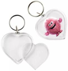 Playbox PlayBox: Átlátszó szív alakú kulcstartó 5cm-es átmérő 1db (2472322) - jatekshop