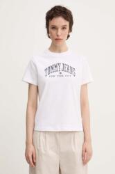 Tommy Jeans pamut póló női, fehér, DW0DW19826 - fehér S