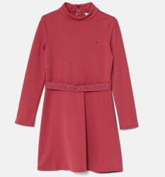 Tommy Hilfiger gyerek ruha rózsaszín, mini, harang alakú, 8720637726280 - rózsaszín 140