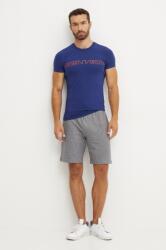Emporio Armani Underwear póló otthoni viseletre sötétkék, nyomott mintás, 111035 4F516 - sötétkék M